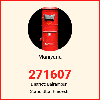 Maniyaria pin code, district Balrampur in Uttar Pradesh