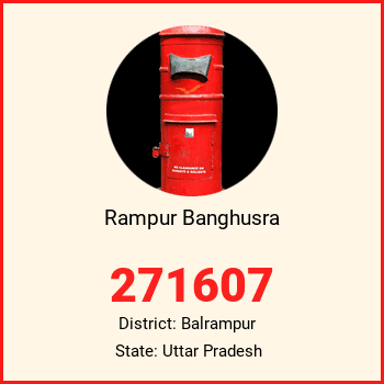 Rampur Banghusra pin code, district Balrampur in Uttar Pradesh