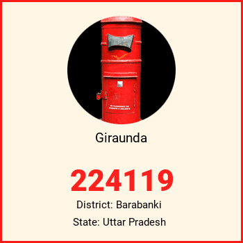 Giraunda pin code, district Barabanki in Uttar Pradesh