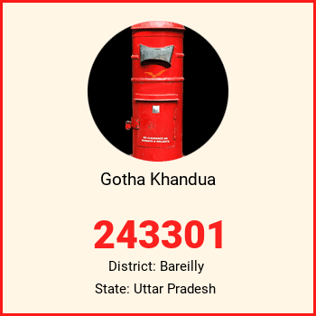 Gotha Khandua pin code, district Bareilly in Uttar Pradesh