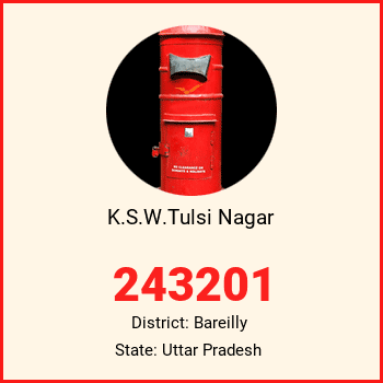 K.S.W.Tulsi Nagar pin code, district Bareilly in Uttar Pradesh