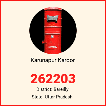 Karunapur Karoor pin code, district Bareilly in Uttar Pradesh