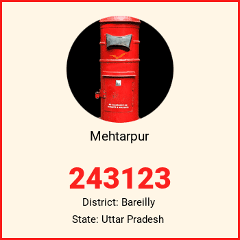 Mehtarpur pin code, district Bareilly in Uttar Pradesh