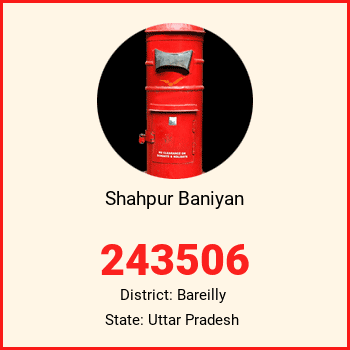Shahpur Baniyan pin code, district Bareilly in Uttar Pradesh