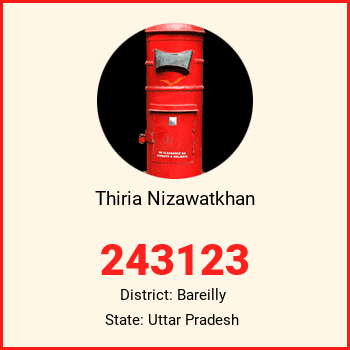Thiria Nizawatkhan pin code, district Bareilly in Uttar Pradesh