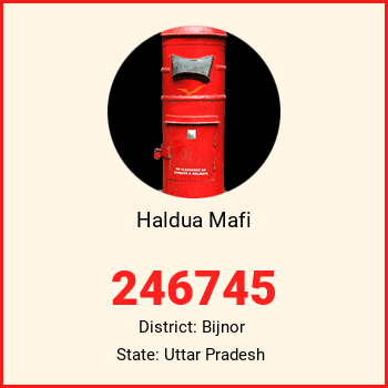 Haldua Mafi pin code, district Bijnor in Uttar Pradesh
