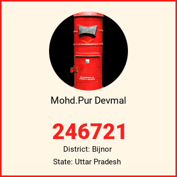 Mohd.Pur Devmal pin code, district Bijnor in Uttar Pradesh