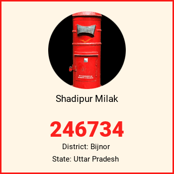 Shadipur Milak pin code, district Bijnor in Uttar Pradesh