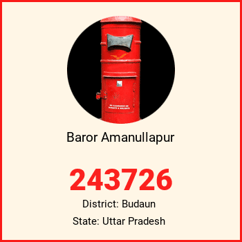 Baror Amanullapur pin code, district Budaun in Uttar Pradesh
