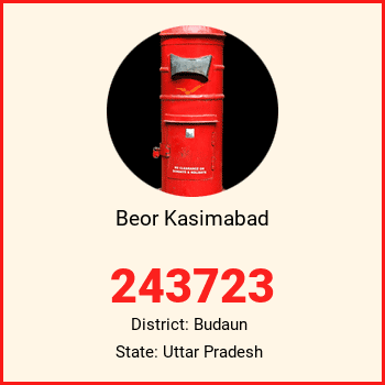 Beor Kasimabad pin code, district Budaun in Uttar Pradesh