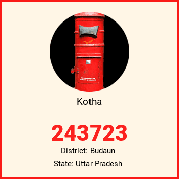Kotha pin code, district Budaun in Uttar Pradesh