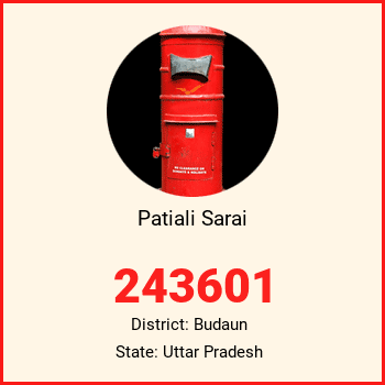 Patiali Sarai pin code, district Budaun in Uttar Pradesh