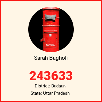 Sarah Bagholi pin code, district Budaun in Uttar Pradesh