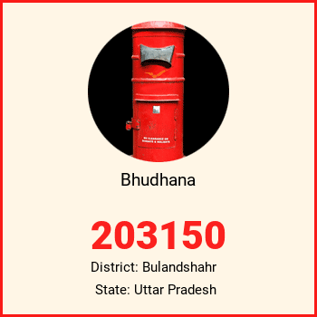 Bhudhana pin code, district Bulandshahr in Uttar Pradesh