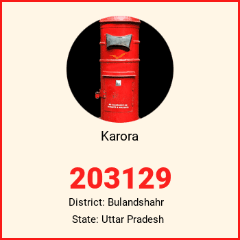 Karora pin code, district Bulandshahr in Uttar Pradesh