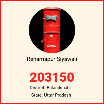 Rehamapur Siyawali pin code, district Bulandshahr in Uttar Pradesh