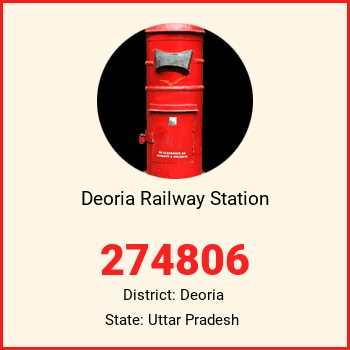Deoria Railway Station pin code, district Deoria in Uttar Pradesh