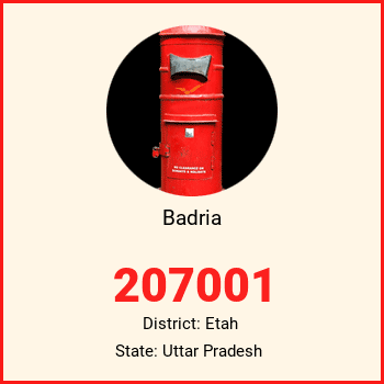 Badria pin code, district Etah in Uttar Pradesh
