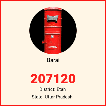 Barai pin code, district Etah in Uttar Pradesh