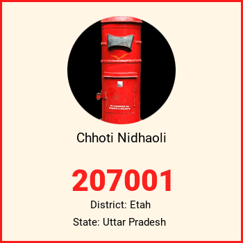 Chhoti Nidhaoli pin code, district Etah in Uttar Pradesh
