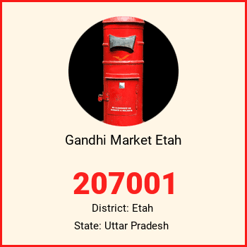 Gandhi Market Etah pin code, district Etah in Uttar Pradesh