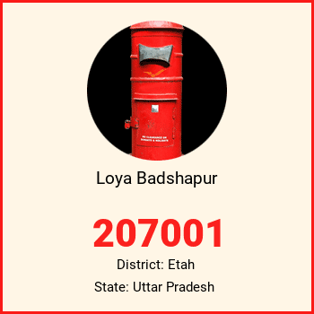Loya Badshapur pin code, district Etah in Uttar Pradesh