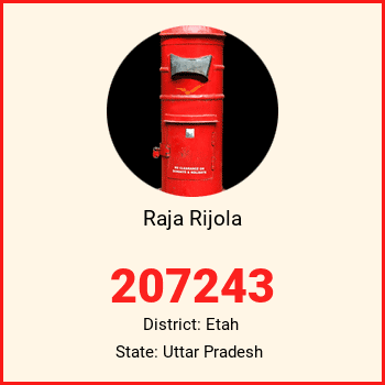 Raja Rijola pin code, district Etah in Uttar Pradesh