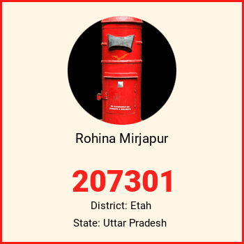 Rohina Mirjapur pin code, district Etah in Uttar Pradesh