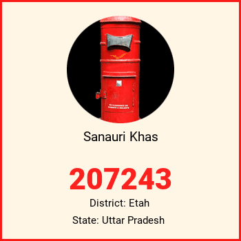 Sanauri Khas pin code, district Etah in Uttar Pradesh