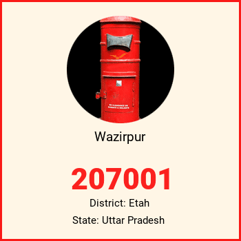 Wazirpur pin code, district Etah in Uttar Pradesh