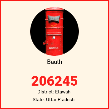 Bauth pin code, district Etawah in Uttar Pradesh