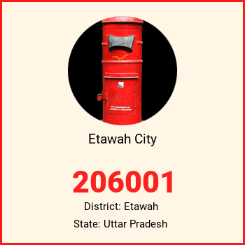 Etawah City pin code, district Etawah in Uttar Pradesh