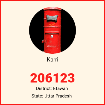 Karri pin code, district Etawah in Uttar Pradesh