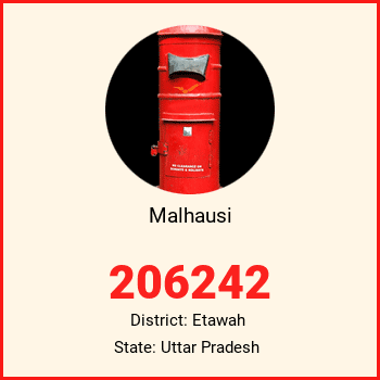Malhausi pin code, district Etawah in Uttar Pradesh