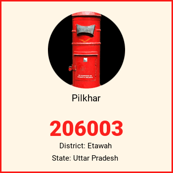 Pilkhar pin code, district Etawah in Uttar Pradesh