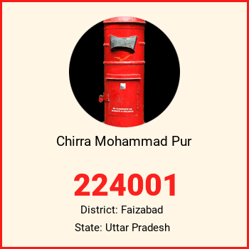 Chirra Mohammad Pur pin code, district Faizabad in Uttar Pradesh