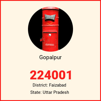 Gopalpur pin code, district Faizabad in Uttar Pradesh