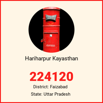 Hariharpur Kayasthan pin code, district Faizabad in Uttar Pradesh