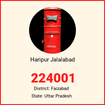 Haripur Jalalabad pin code, district Faizabad in Uttar Pradesh