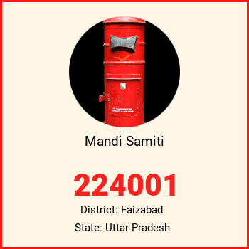 Mandi Samiti pin code, district Faizabad in Uttar Pradesh