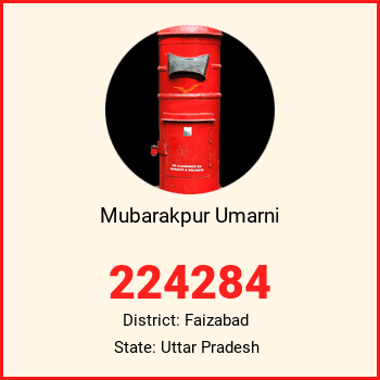 Mubarakpur Umarni pin code, district Faizabad in Uttar Pradesh
