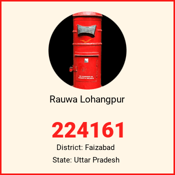 Rauwa Lohangpur pin code, district Faizabad in Uttar Pradesh