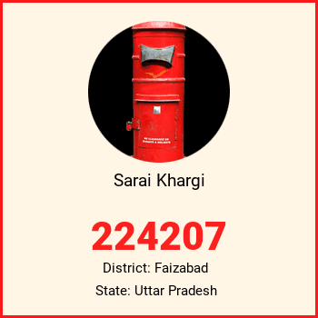 Sarai Khargi pin code, district Faizabad in Uttar Pradesh