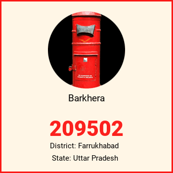Barkhera pin code, district Farrukhabad in Uttar Pradesh
