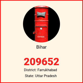 Bihar pin code, district Farrukhabad in Uttar Pradesh