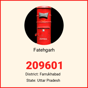 Fatehgarh pin code, district Farrukhabad in Uttar Pradesh