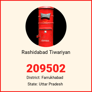 Rashidabad Tiwariyan pin code, district Farrukhabad in Uttar Pradesh