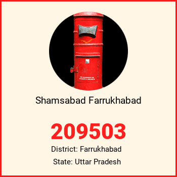 Shamsabad Farrukhabad pin code, district Farrukhabad in Uttar Pradesh