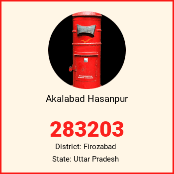 Akalabad Hasanpur pin code, district Firozabad in Uttar Pradesh