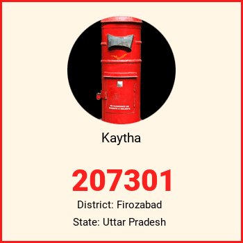 Kaytha pin code, district Firozabad in Uttar Pradesh